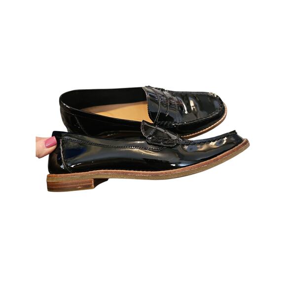 Sperry Seaport black patent leather  penny loafers sz 8.5 SH35 - Picture 6 of 8